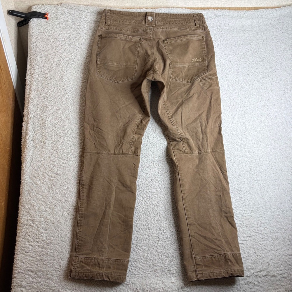 Kuhl Hot Rydr Flannel Lined Pants Mens 34x32 Brown Heavyweight Twill Hiking Work